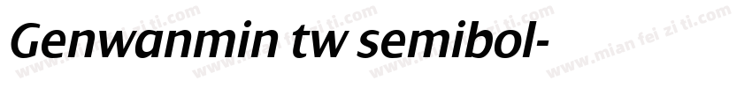 Genwanmin tw semibol字体转换